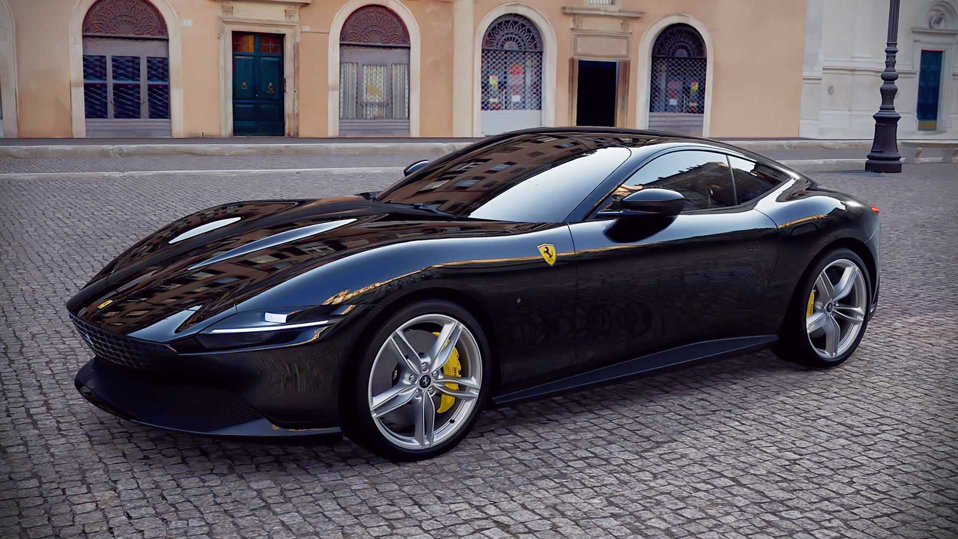 Тачки на дороге 2022. Ferrari ROMA 2021. Феррари Рома 2020. Ferrari ROMA 2022. Феррари Рома Блэк 2021.