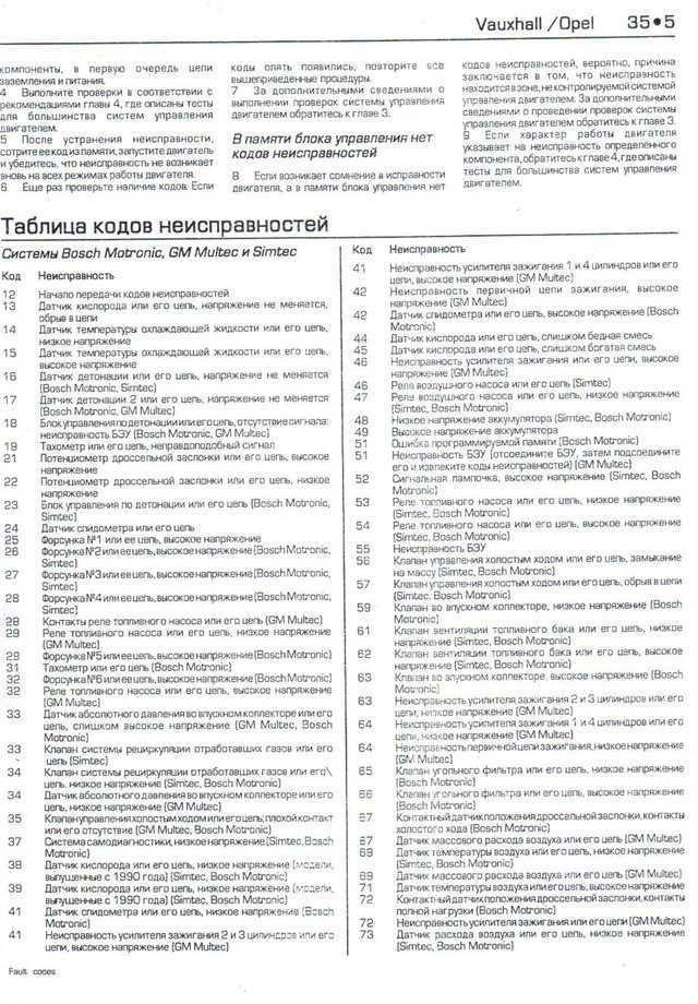 Расшифровка кодов ошибок opel zafira на русском языке: список неисправностей, причины и методы их устранения