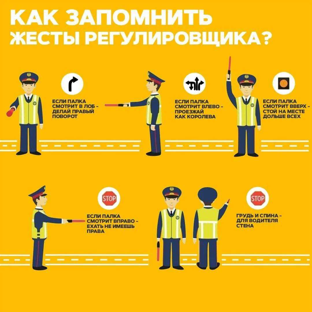 Сигналы и жесты регулировщика пдд в картинках и с пояснениями
