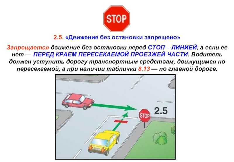 Как правильно проезжать знак “движение без остановки запрещено”