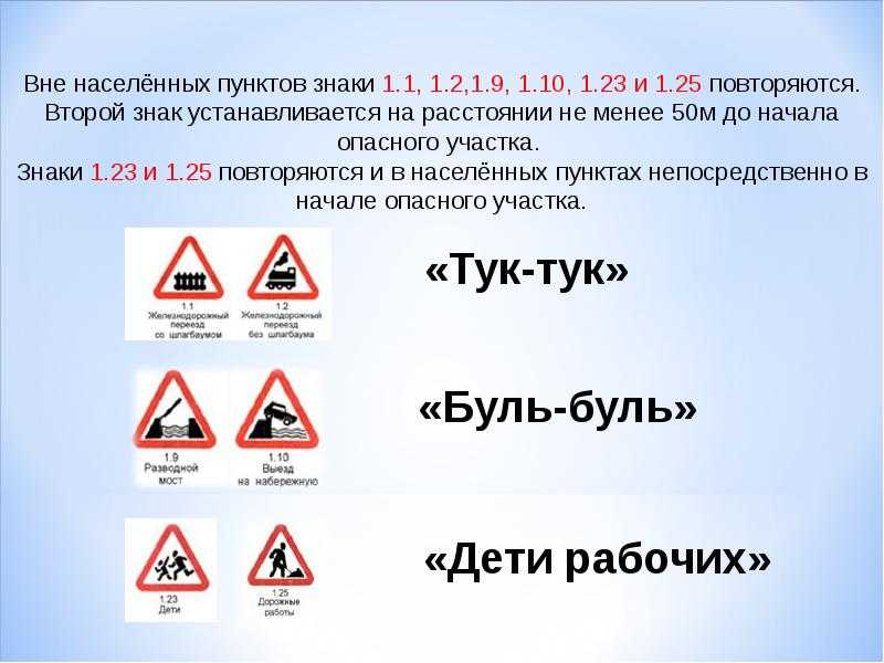 Предупреждающие знаки