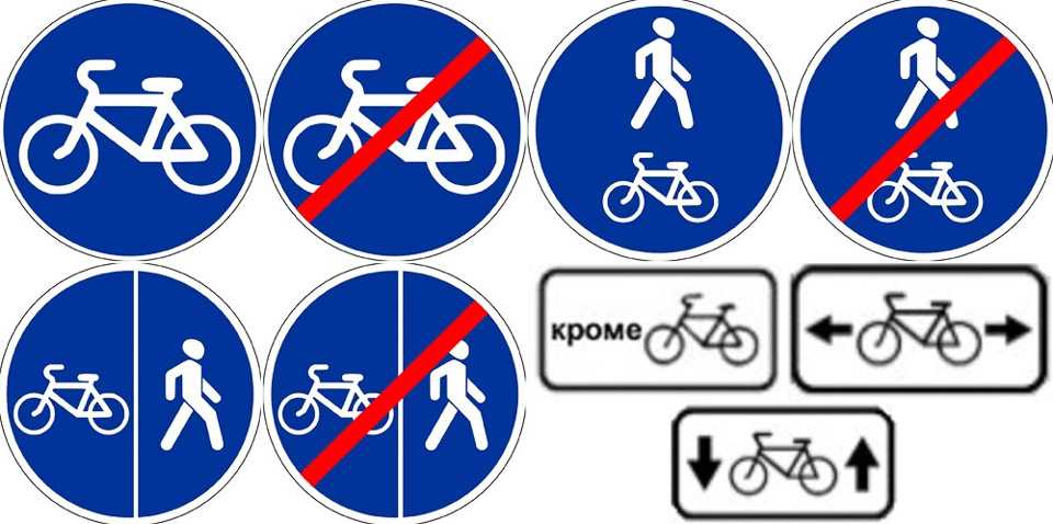 Дорожные знаки с велосипедами — значения, названия и картинки знаков дорожного движения для велосипедистов