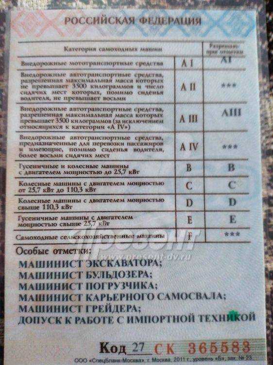 Права на автогрейдер