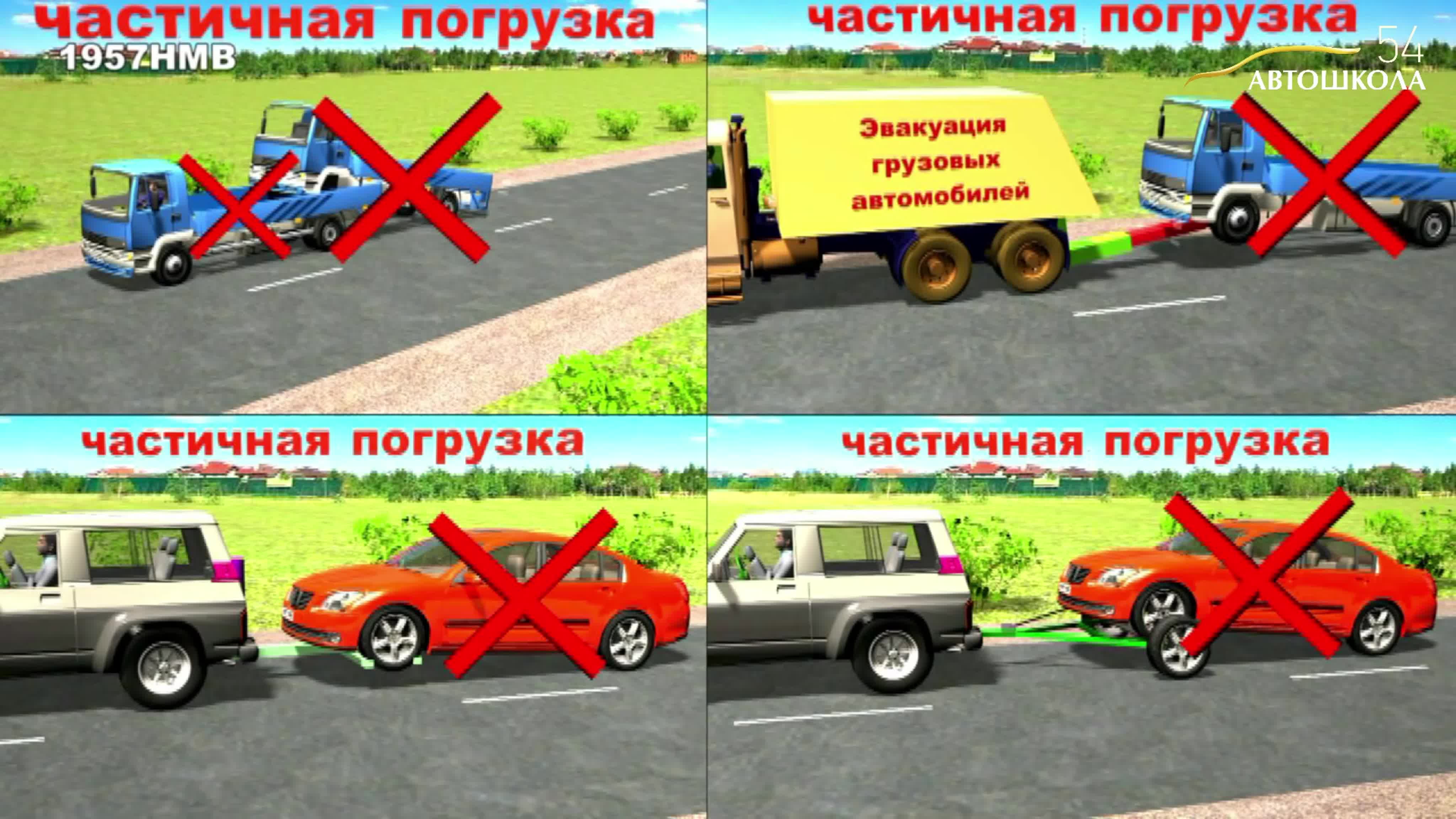 Буксировка грузовых автомобилей на жесткой сцепке