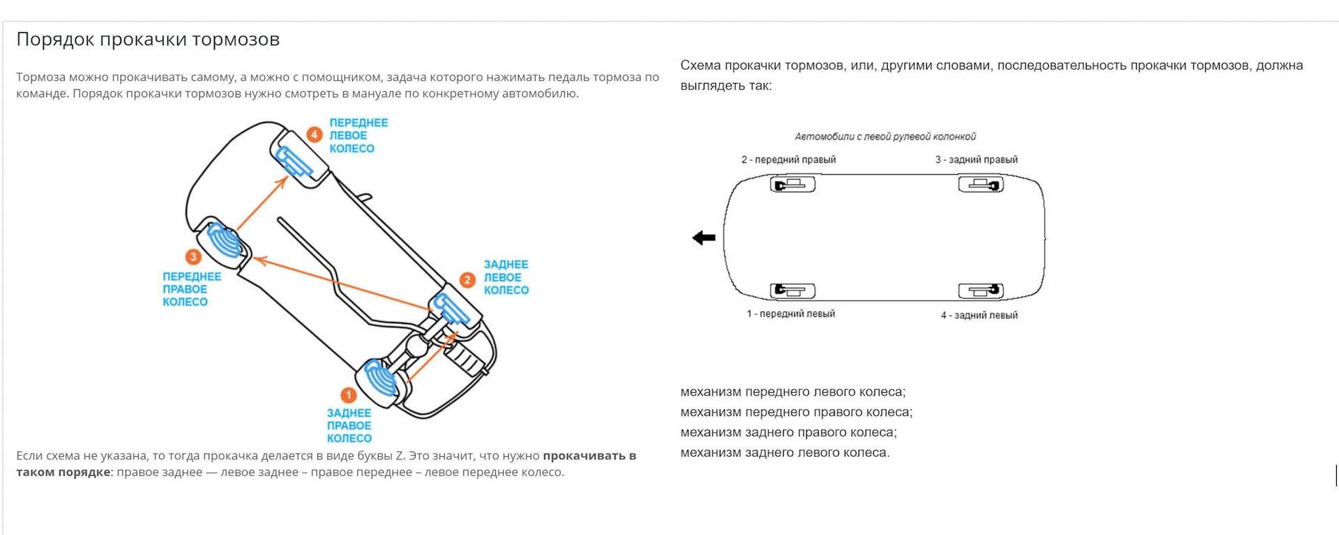 Последовательность прокачки тормозов приора - журнал про авто