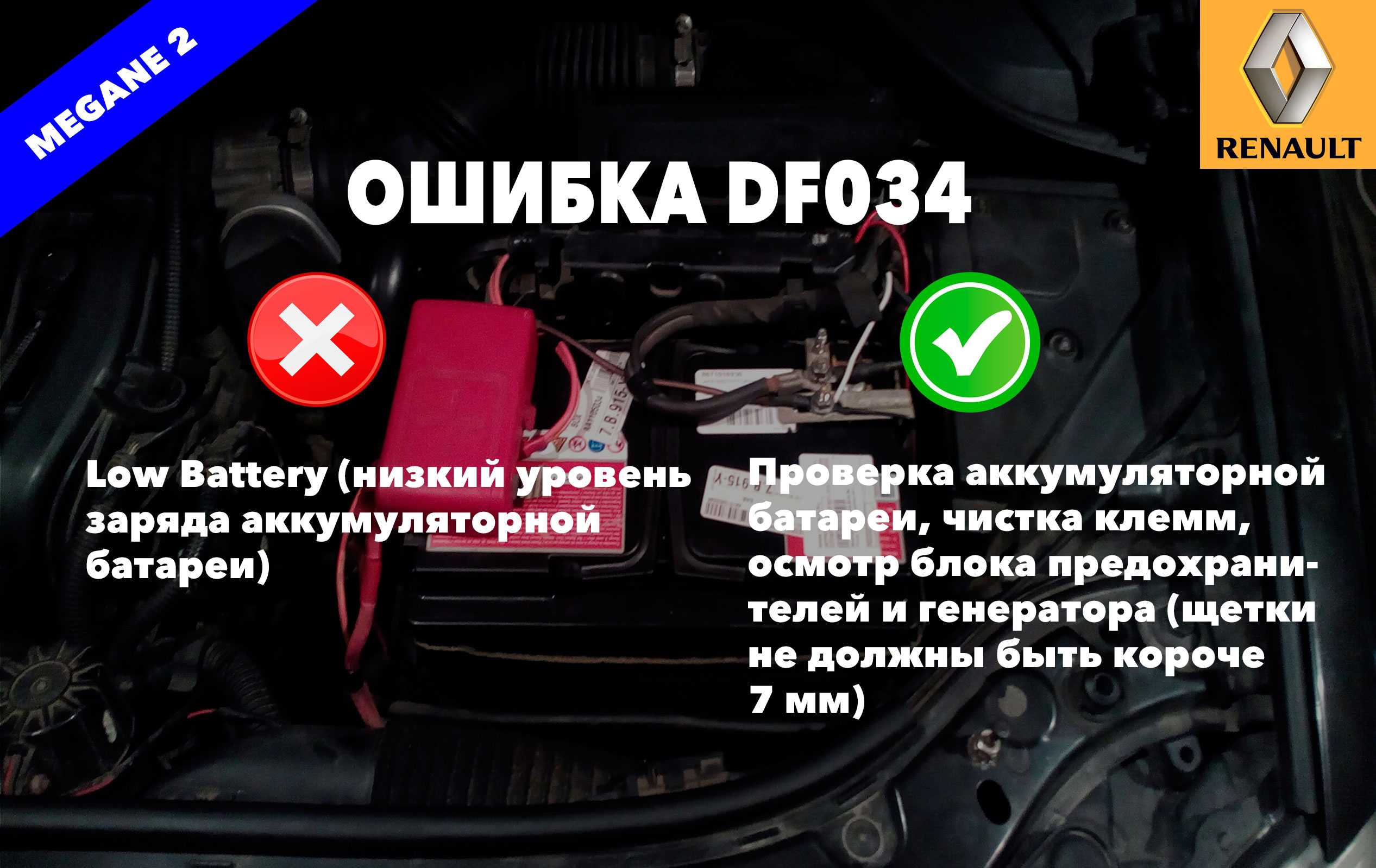 Check anti pollution system ошибка рено меган