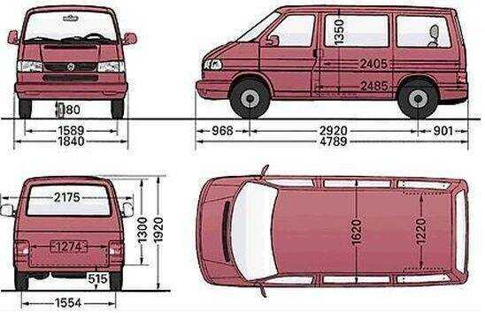Технические характеристики volkswagen transporter t4