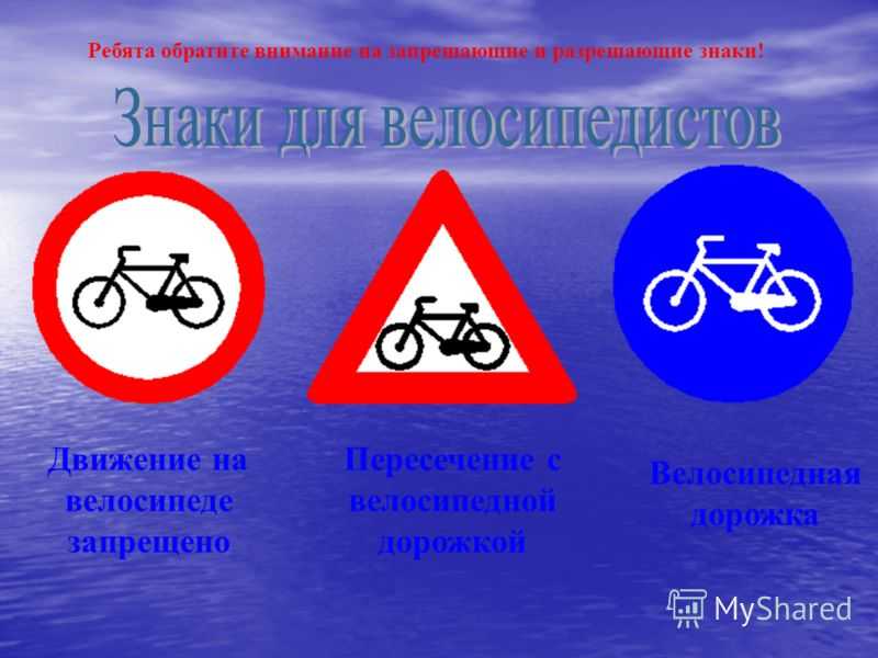Дорожные знаки для велосипедистов