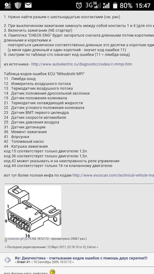 Лансер 10 горит чек ошибок нет