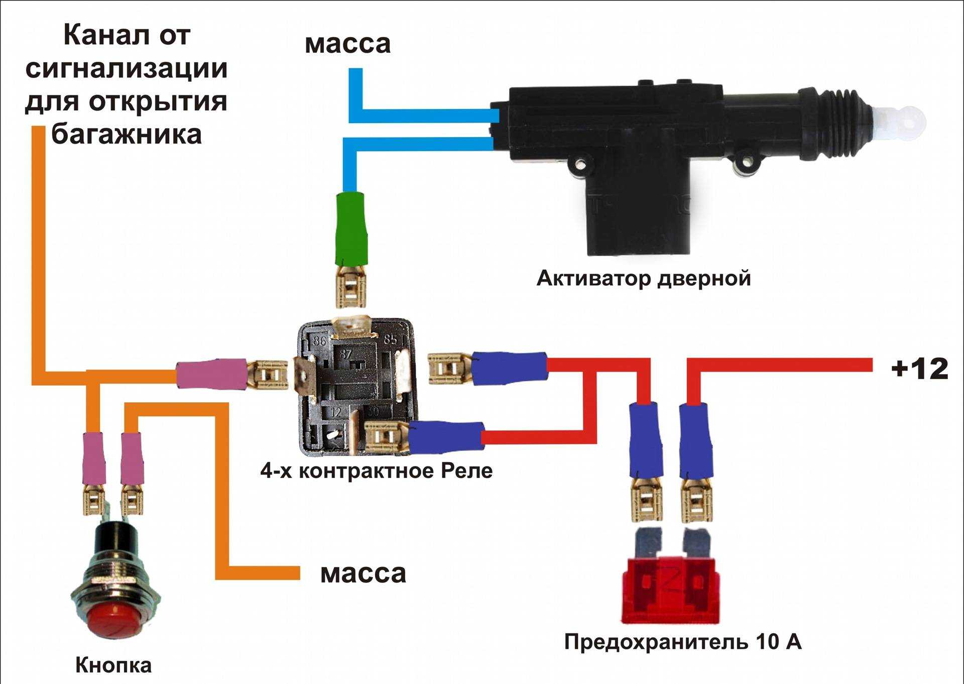 Как подключить центральный замок с алиэкспресс