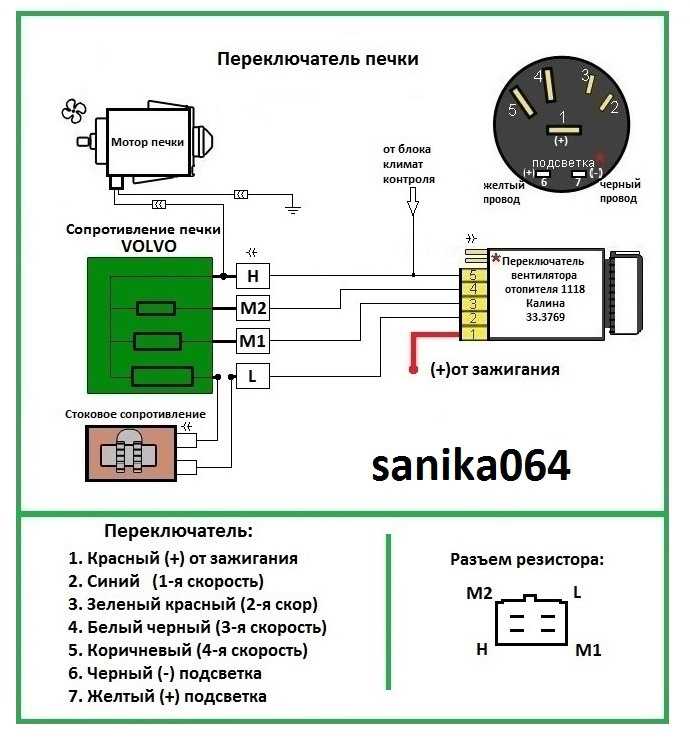 Поиск и замена резистора на печке ваз-2114