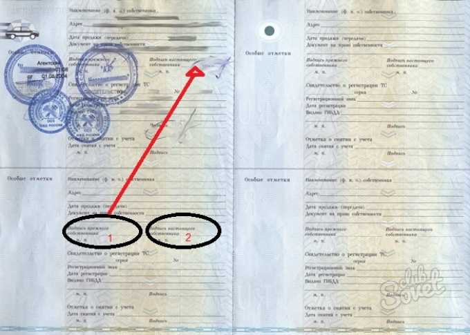 Переоформление машины по договору купли-продажи