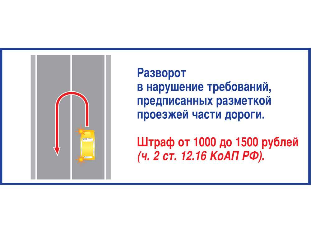 Пересечение сплошной линии: штраф за разворот, обгон, поворот налево